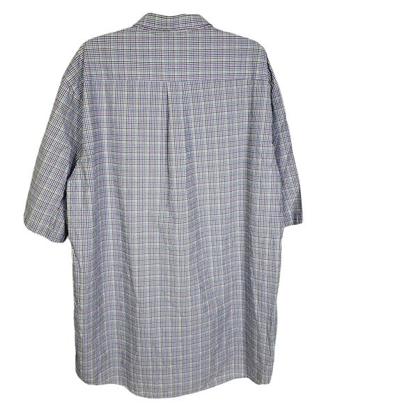 Foxfire Men's Shirt Size 2XT Short Sleeve Button Down Checked Multicolor Pocket - Picture 2 of 10